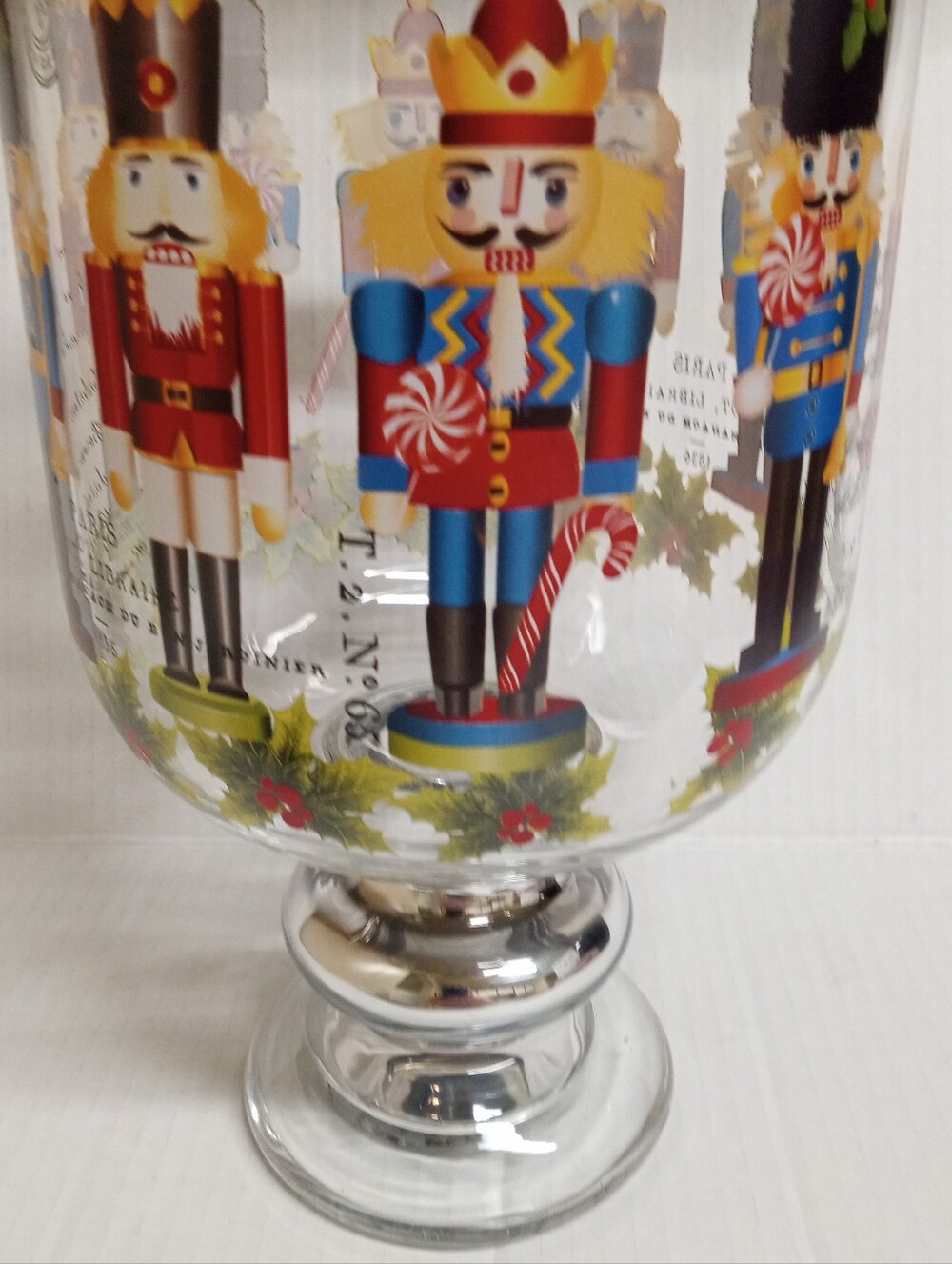 Artisan Nutcracker Suit Hurricane Glass Vase Michael Design Works Rare HTF - Picture 7 of 8
